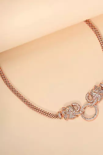 Rope texture silver statement necklace with artisanal knots and anti-tarnish finish