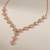 Heart cluster cz rose gold necklace with whimsical romance and layered charms