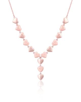 Heart cluster cz rose gold necklace with whimsical romance and layered charms 2