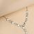Heart cluster cz silver necklace with whimsical romance and layered charms