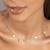 Tiny star cz silver pendant necklace with celestial dance and dainty design