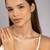 Tiny star cz silver pendant necklace with celestial dance and dainty design