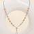 Star cascade cz multicolour necklace with graduated design and sterling chain