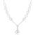 Circle silver pendant necklace with infinity symbol and polished finish