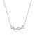 Engraved silver pendant necklace with 'good luck' inscription and sleek design