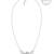 Engraved silver pendant necklace with 'good luck' inscription and sleek design