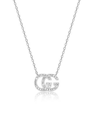 Gg motif silver necklace with iconic design and contemporary look 2