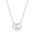 Gg motif silver necklace with iconic design and contemporary look