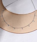 Star charm silver necklace with cube chain and everyday celestial look