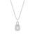 Lock design silver pendant necklace with sleek finish and daily wear appeal