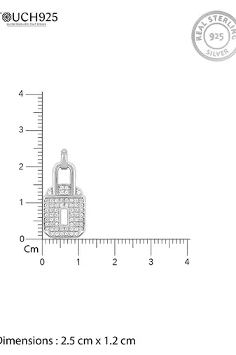 Lock design silver pendant necklace with sleek finish and daily wear appeal
