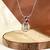 Butterfly prism purple pendant necklace with shell effect and illusion sparkle