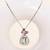 Butterfly prism purple pendant necklace with shell effect and illusion sparkle