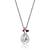 Butterfly prism purple pendant necklace with shell effect and illusion sparkle
