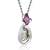 Butterfly prism purple pendant necklace with shell effect and illusion sparkle