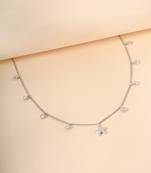 Starfish charm cz silver necklace with ocean theme and whimsical touch