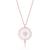 Butterfly prism purple pendant necklace with shell effect and illusion sparkle