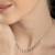 Multi-charm cz silver necklace with beads and playful detail