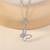 Butterfly double charm silver necklace with symbol of transformation and grace