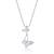 Butterfly double charm silver necklace with symbol of transformation and grace