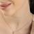Butterfly double charm silver necklace with symbol of transformation and grace