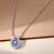 Evil eye drop cz silver pendant necklace with protective charm and trendy look