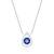 Evil eye drop cz silver pendant necklace with protective charm and trendy look