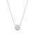 Teardrop cz silver pendant necklace with minimalist frame and everyday elegance