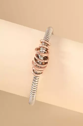 Twisted charm bracelet