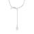 Teardrop pendant silver necklace with classic design for date night