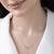 Teardrop pendant silver necklace with classic design for date night