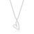 Heart-shaped cz silver pendant necklace with trailing stones and romantic vibe