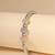 Beaded multicolour cz silver bracelet