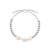 Beaded multicolour cz silver bracelet