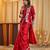 Cherry ethnic motifs kutchi embroidery silk blend saree