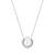 Initial 'b' round pendant silver necklace with cube chain and bold charm
