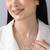 Initial 'b' round pendant silver necklace with cube chain and bold charm