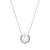 Initial 'm' round pendant silver necklace with cube chain and bold charm