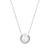 Initial 'n' round pendant silver necklace with cube chain and bold charm