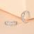 Touch925 stone interlocking toe rings