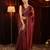 Marron beads and stones embellished woven saree
