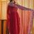 Marroon beads and stones embellished saree