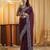 Wine beads and stones embellished saree