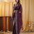 Wine beads and stones embellished saree