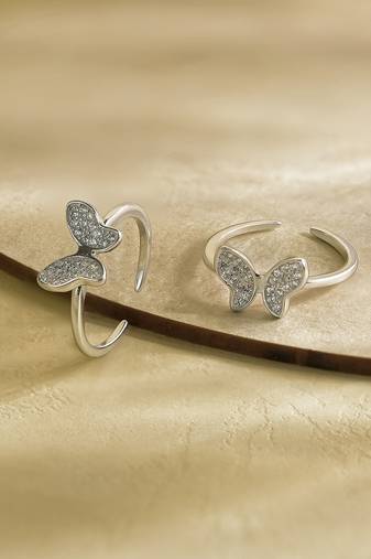 Touch925 butterfly toe rings