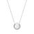 Initial 'p' round pendant silver necklace with cube chain and bold charm