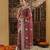Rust beads and stones embellished supernet designer saree