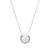 Initial 't' round pendant silver necklace with cube chain and bold charm