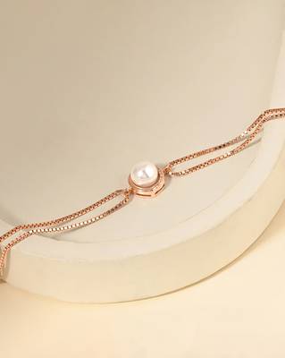 Double chain pearl bracelet 1