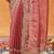 Rust embellished sequinned embroidered organza saree